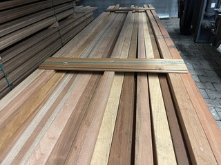 Ca. 39x Cupiuba regels geschaafd, 45x68mm, lengte 400cm